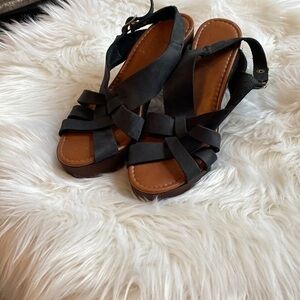 Sandalo hand‎ made in Italy black sandals with heal